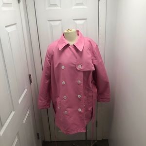 Lauren Ralph Lauren 2X Pink Peacoat Raincoat.
